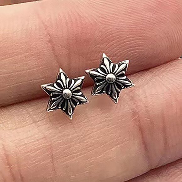 Chrome Hearts Cross Iris Earrings - Picture 1 of 8